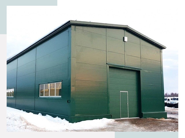 Двускатные ангары в Белорецке