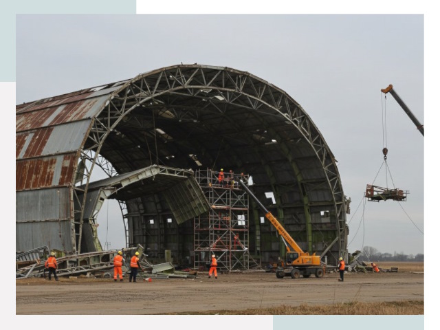 Демонтаж ангаров в Белорецке