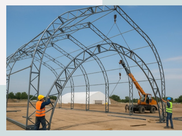 Монтаж ангаров в Белорецке от 608 руб. - Надежно и быстро